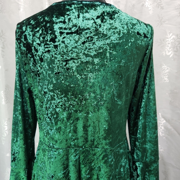 Green Velvet DRESSFO Hi Low Festival Cosplay Dress (US 12) - Picture 8 of 15
